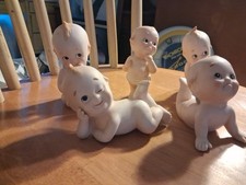 5 VINTAGE LEFTON KEWPIE DOLLS, PIANO,GREAT CONDITION,CLEAN KW