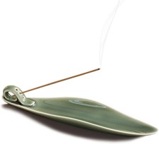 Porcelain Incense Stick Holder 9 Inch with 3 Holes Ash Catcher for Home Yoga picture