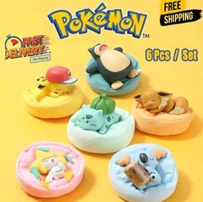 6 Pcs/Set Pokemon Pikachu Bulbasaur Anime Figures toys Sleep Starry Dream Series picture
