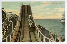 Antique Postcard Scenic Railway Charlotte, NY Roller Coaster Beach Posted 1911 picture