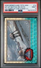 2025 TOPPS DISNEYLAND SUPERFRACTOR 1/1 #12 AT-AT BATTLE ON HOTH 1/1 PSA 9 picture