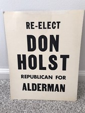 1940s vtg election Sign POSTER Tonawanda Ny Buffalo Rep. Alderman political picture