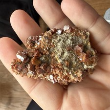 Rare crystal / mineral specimen - vanadinite - gorgeous red cubic formations  picture