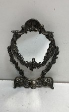 Heritage Mint Ltd Vintage Vanity Mirror Silver Tone Rococo Cherub Design picture