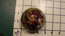 Vintage Original GLASS PAPERWEIGHT: red yellow blue white, has small nicks picture