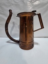 Antique Brookins 2 Qt Oil Can Liquid Measure Flex Spout Thumb Valve Petroliana picture