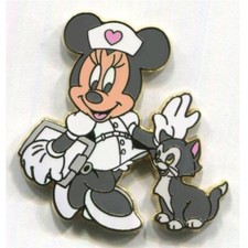 Disney Pins Minnie Mouse Nurse and Figaro from Pinocchio Disney Store Japan Pin picture