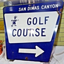 Rare Vintage  Huge Porcelain SAN DIMAS CANYON GOLF COURSE 35