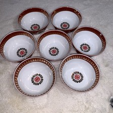 Datang Tatung X 7 Red & Gold Porcelain Bowl 4 1/2
