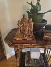 Carved Olive Wood Figure-Group Of Jesus With Children picture