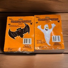 Lot of 2- Greenbrier- Inflatable Blow Up Halloween Characters- Bat & Ghost *NEW* picture