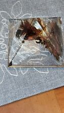 Vintage Acrylic Pyramid Paperweight Seahorse and Shells Goldfeder Ardsley NY picture