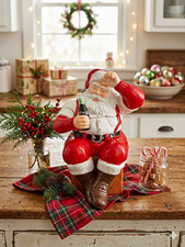 Coca-Cola Santa Claus Cookie Jar Canister Sakura Ceramic Soda Theme 2002 picture