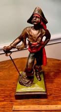 A Paul Herzel Pompeian Bronze Clad Pirate c.1922, w/ Good Original Paint: ARRRGH picture