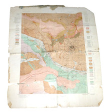 ANTIQUE MAP NEVADA CITY SPECIAL MAP CALIFORNIA ECONOMIC GEOLOGY 1894 picture