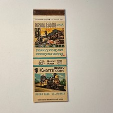 Knott's Berry Farm Steak Dinners Buena Park CA Vintage Matchbook Cover 5MB126-4 picture
