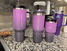 STARBUCKS X STANLEY TIAWAN HALLOWEEN PURPLE & BLACK OMBRE 30OZ QUENCHER HTF picture