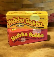 Vintage Wrigley 1980’s HUBBA BUBBA ORIGINAL & FRUIT FLAVOR Bubble Gum PACKS NOS picture