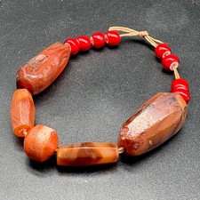 Ancient Agate and Crystal Beads lot, Antique African Carnelian, Rare Collectible picture