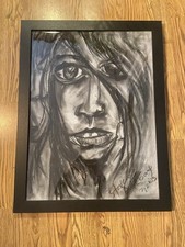 RARE Original Chalk Artwork Sketch “Lady Love ” 18”x24” picture