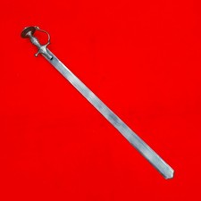 Vintage Indo Persian Mughal Sikh Rajput Silver Koftgari Wootz Bulat Khanda Sword picture