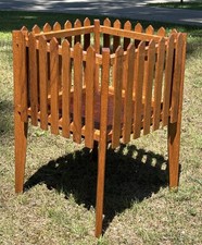 Antique Arts & Crafts Mission Slatted Quartersawn Oak Planter Box Plant Stand picture