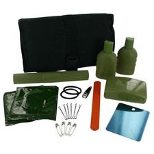 Military Field Hygiene Kit Black Nylon with Buckle Military Issue picture