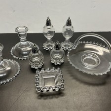 8 pieces Imperial Candlewick Clear Crystal Glassware Lot Of 8 Assorted Pieces picture