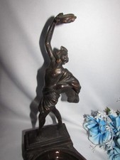 ANTIQUE POMPEIAN BRONZE DANCING NUDE WOMEN ASHTRAY BY PAUL HERZEL RARE 11 ¾