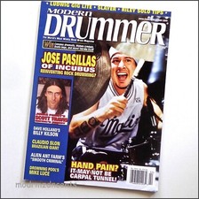 MODERN DRUMMER - Feb 2002 - JOSE PASILLAS - INCUBUS + Scott Travis picture