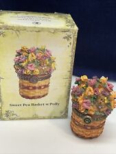 Boyd’s By Enesco Treasure Box  Sweet Peas Basket W Polly NIB picture