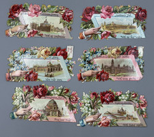 1893 CHICAGO WORLDS FAIR German Die Cut VICTORIAN CALLING CARD Scrap Antique picture