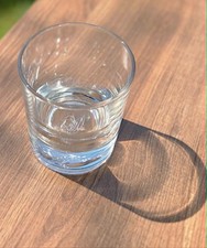 Crown Royal Clear Glass Logo Bottom Lowball Cocktail Weighted Bottom made Italy picture