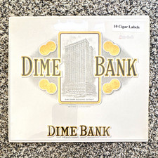 Dime Bank Detroit Dime Bank Building 10 Cigar Labels Set (10 Labels) Vintage picture