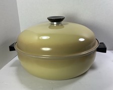 Vintage Regal Ware Gold Yellow Aluminum Steamer Pot Dutch Oven Roaster 12.5”USA picture