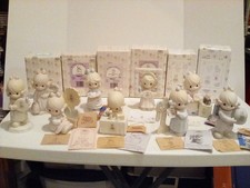 9 Enesco Precious Moments Membership Fugurines 1986 - 1997 Boxes picture