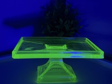 Vintage Clark’s Teaberry Gum Store Display Base Uranium Glass Scratched picture