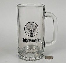 RARE Jägermeister Stein Heavy Glass Mug Tankard 6