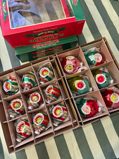 Shiny Brite Vintage Reproduction Glass Ornament Boxed Lot picture
