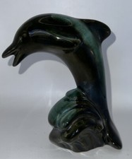 Vintage Blue Mountain Pottery Bluish Green Glazed Dolphin Figurine~Canada(5) picture