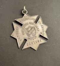 Antique Sterling Silver Lexington Wheelmen Badge Bicycle Medal 1895 Century Race picture