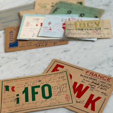 Mid Century France Italy QSL Radio Cards – European Postal Graphic Design picture