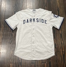 Star Wars Box Lunch Darkside Baseball Jersey Men’s Medium Gray Cotton Polyester  picture