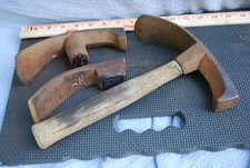 Vintage Antique Coopers Barrel Bowl Maker Adze Hammer Axe w/Makers Mark Lot of3 picture