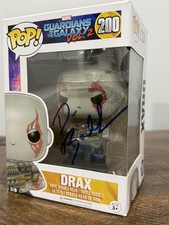SIGNED Dave Bautista Funko Pop Guardians of the Galaxy Drax #200 picture