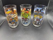 VTG 1981 McDonald's The Great Muppet Caper Glass Lot 3 Kermit, Miss Piggy, Hotel picture