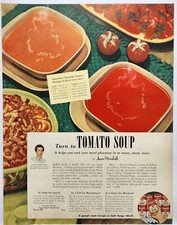 1952 Campbell's Tomato Soup MCM Original Print Ad Life Magazine 50's picture