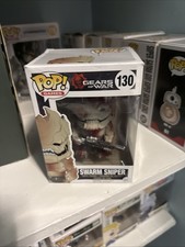 ULTRA RARE Funko Pop Games: Swarm Sniper Vinyl Figure #130 Gears Of War No Bar picture