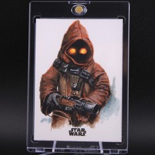 2024 Topps Chrome Star Wars JAWA Sketch Card 1/1 Will Pleydon Hand Painted Art picture