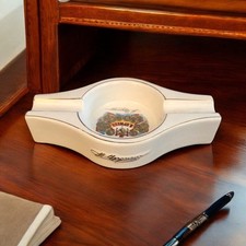 Vintage Fabrica de Tabacos H. Upmann Cigar Label Ceramic Ashtray Holds 2 Cigars picture